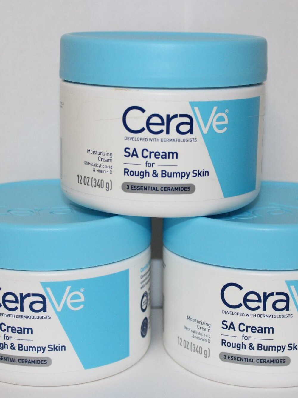 CERAVE SA CREAM ROUGH & BUMPY SKIN 12OZ LOT OF 3PC